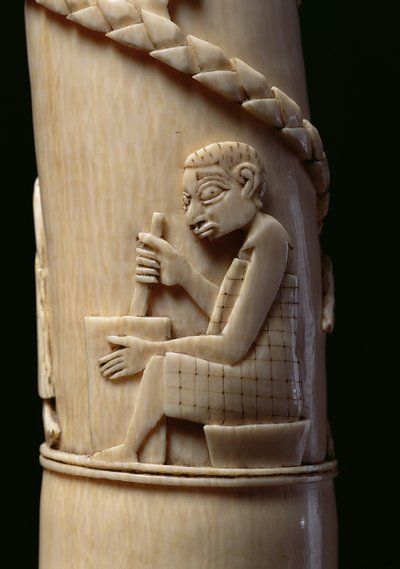 Oyulmuş Tusk, 223943 Kongo fildişi detayı by African